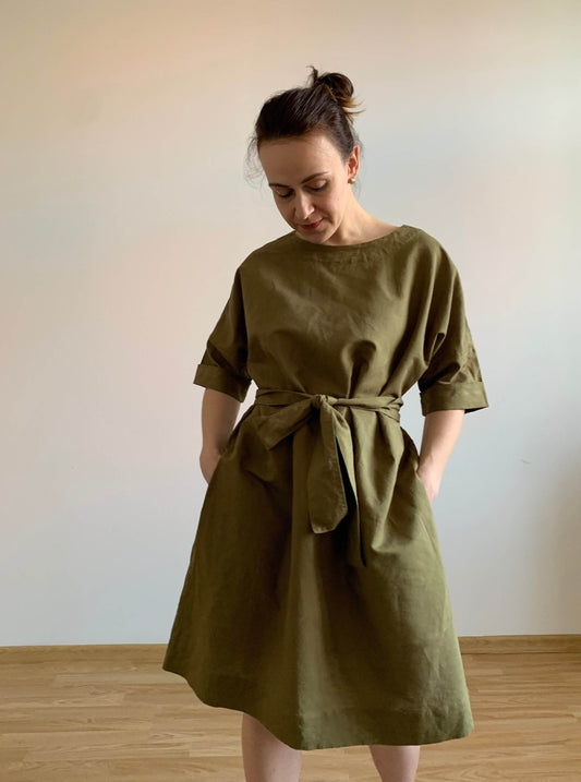 Elegant Oversized Linen Dress