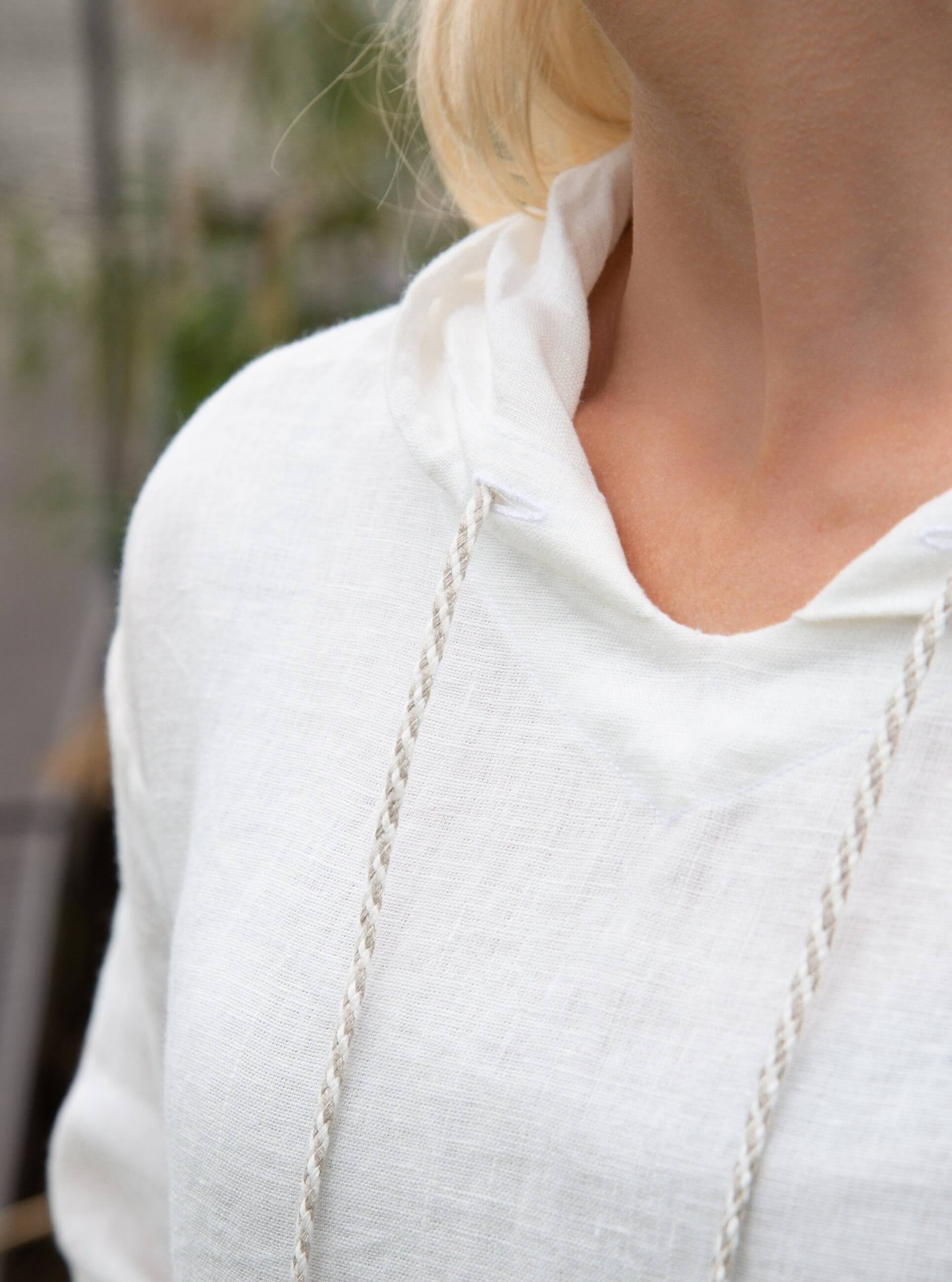 Linen Hoodie White