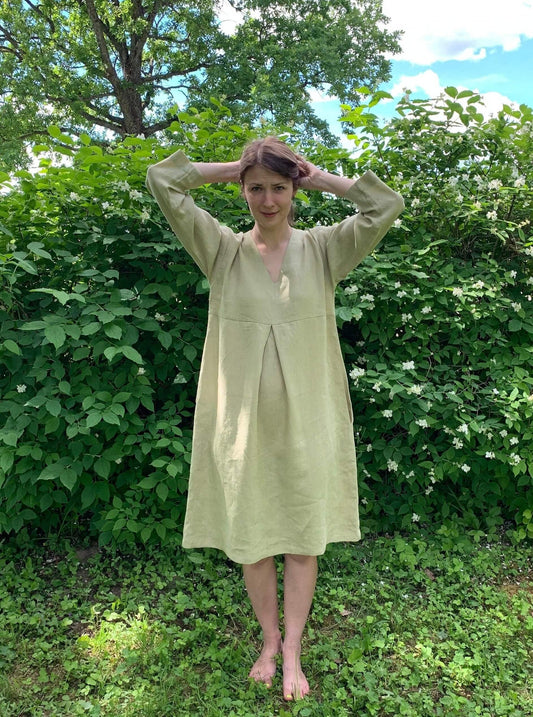 Timeless Minimalist Linen Tunic Dress